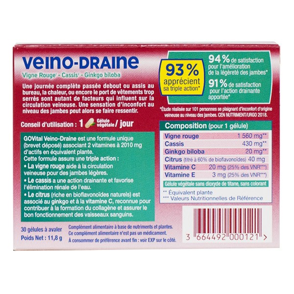Alvityl Veino-Draine Lot de 3 x 30 gélules