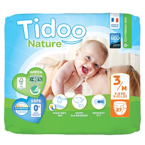 Tidoo Nature 56 Couches Ecologiques MIDI (T3) - 4/9kg