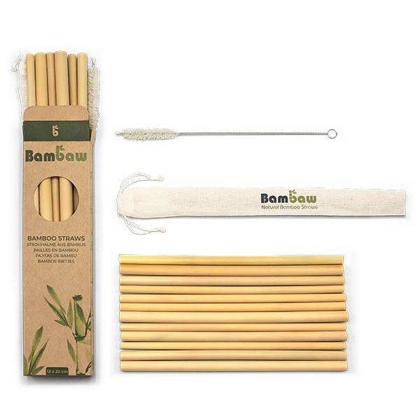 Bambaw Maison & Cuisine Pailles en Bambou 22cm 12 unités