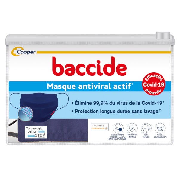 Baccide Masque Antiviral Actif Lavable Catégorie 1 