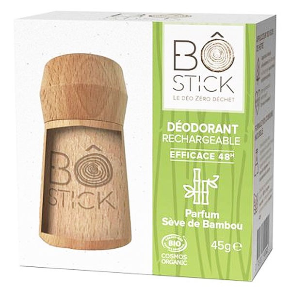 Bô Stick Sève de Bambou Duo Applicateur Bois et Déodorant Solide 45g