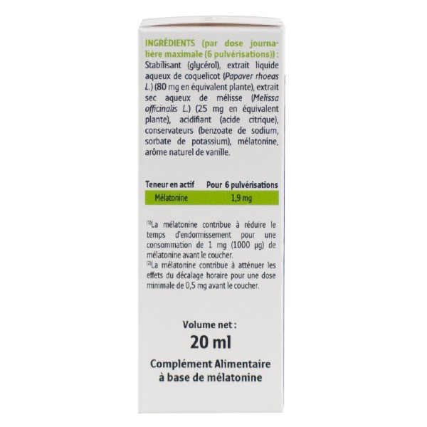 Forté Pharma FortéNuit Spray Sommeil Mélatonine 1900 20ml Endormissement rapide