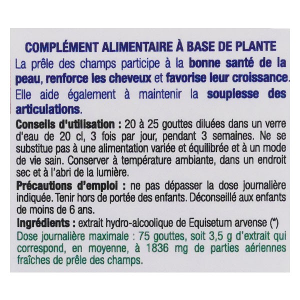 Ladrôme Extrait de Plante Fraîche Prêle des Champs Bio 50ml