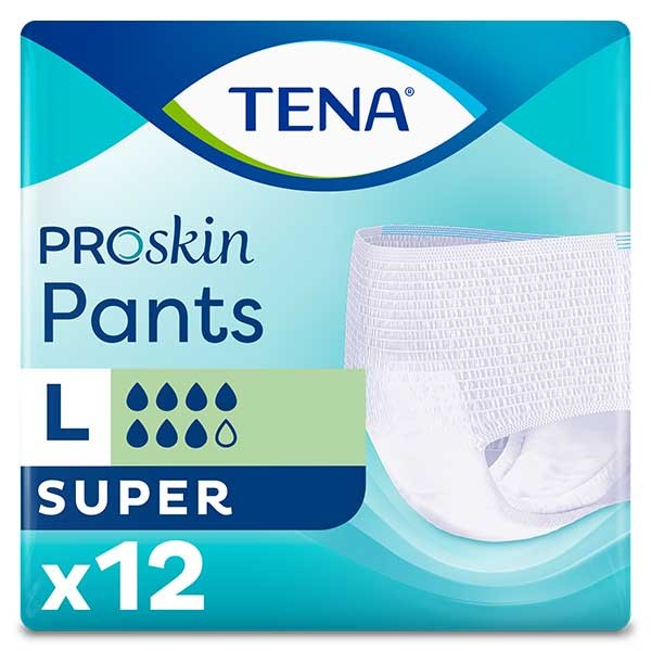 TENA Proskin Pants Sous-Vêtement Absorbant Super Taille L 12 unités