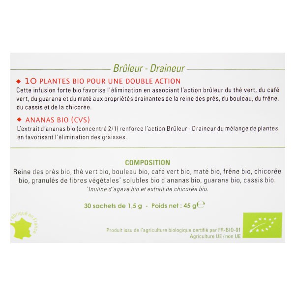 Nutrigée Infusion Minceur 10 Plantes 30 sachets