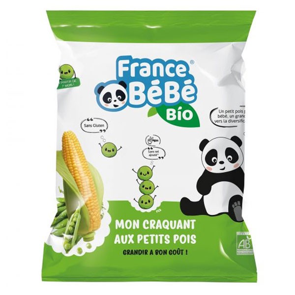 France Bébé Nutrition Mon Craquant Maïs Petits Pois +7m Bio 20g