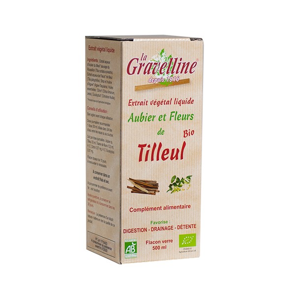 La Gravelline Extrait Végétal Liquide Aubier et Fleurs de Tilleul Bio 500ml