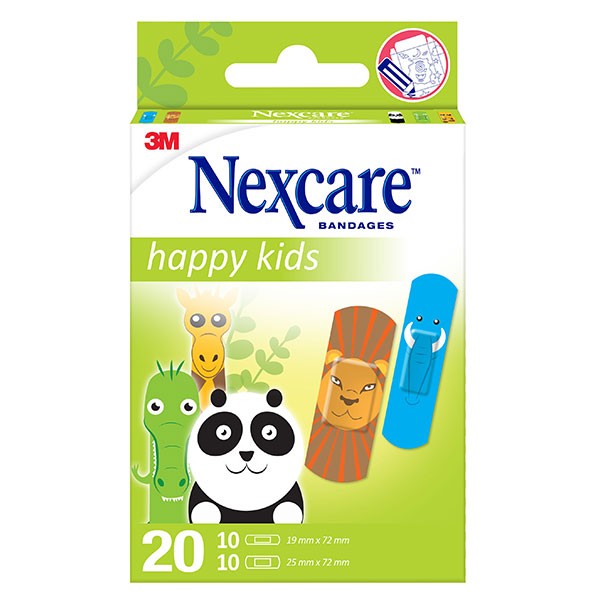 3M Nexcare pansements enfants Happy Kids Animals 20 pce à petit prix