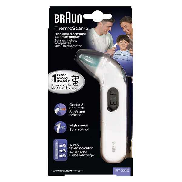 Thermomètre auriculaire infrarouge Braun Thermoscan 3 IRT3030