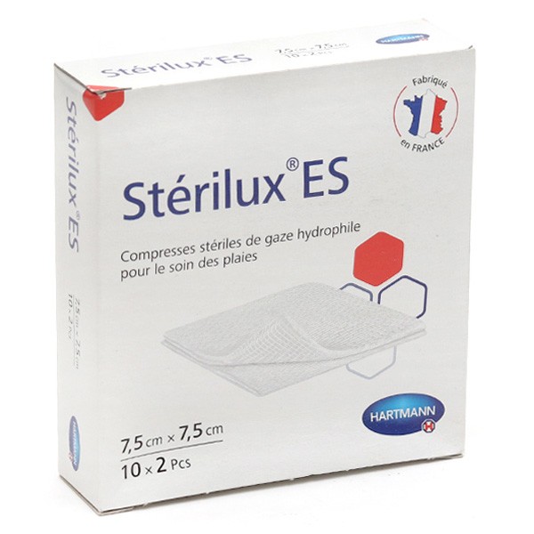 Sterilux ES Hartmann Compresses 10 sachets x2 7.5cmx7.5cm