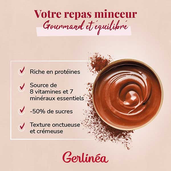 GERLINEA - Crèmes minceur - Chocolat - Substitut de repas en