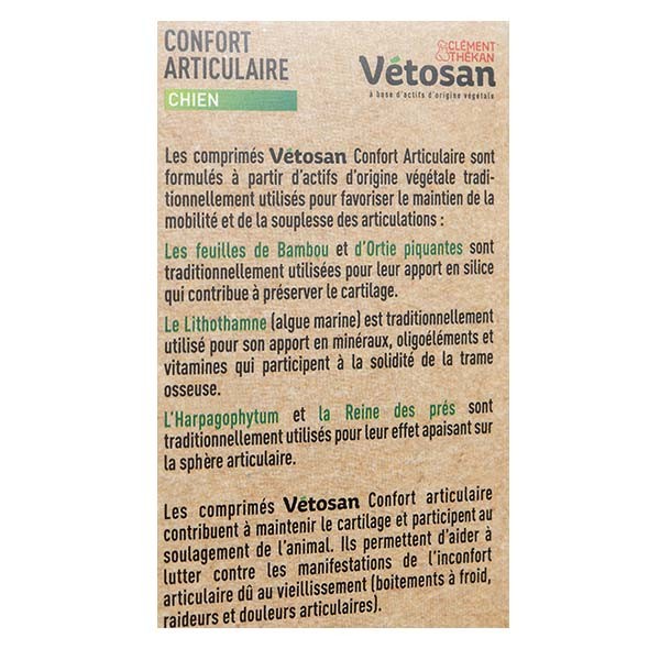 Confort articulaire chien Vetosan - 60 comprimés