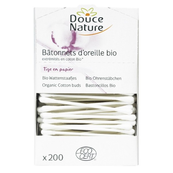 Douce Nature Batonnets d'Oreille Bio 200 unités