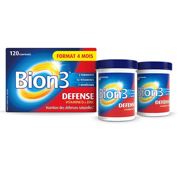 Bion3 Défense Complément Alimentaire Cure 4 mois 120 comprimés