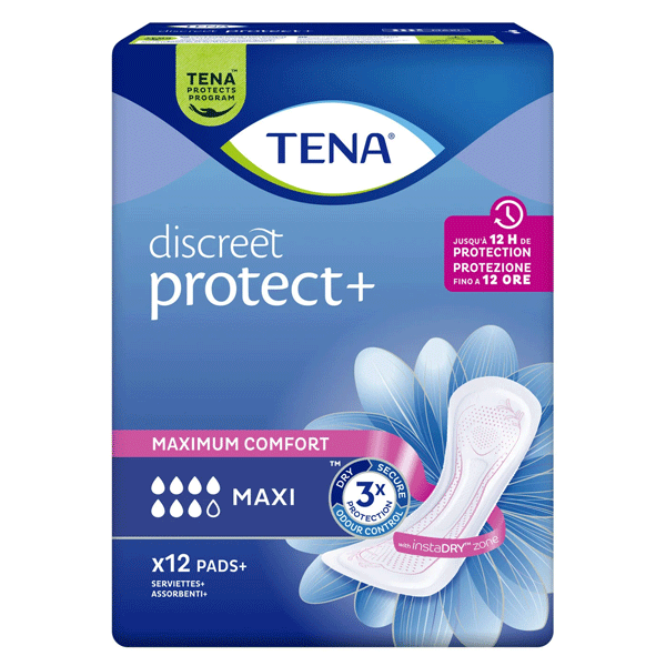 TENA Discreet Serviette Hygiénique Maxi 12 unités
