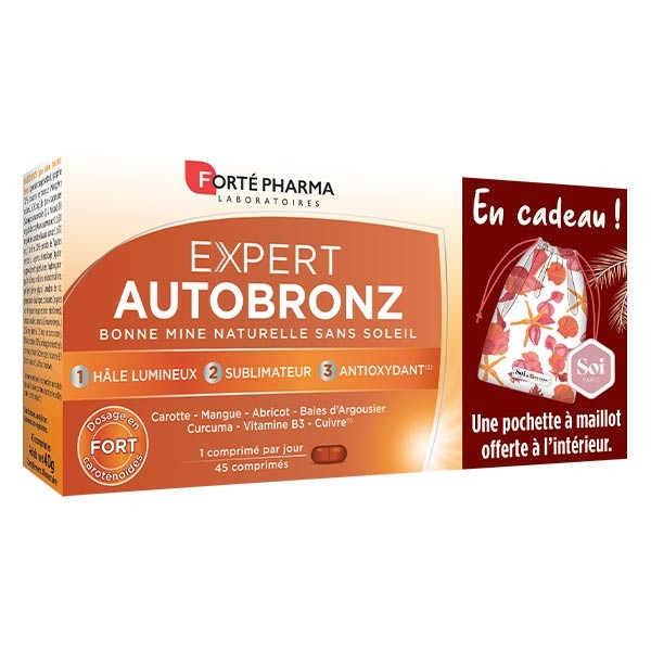 Fort Pharma Expert Autobronz 45 comprim s Pochette Maillot
