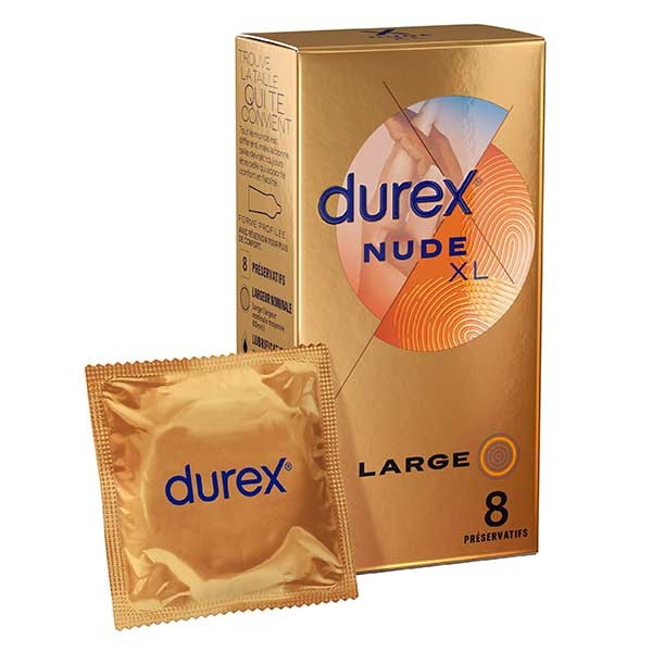 Acheter Durex Nude Sensation Peau contre Peau - 8 préservatifs