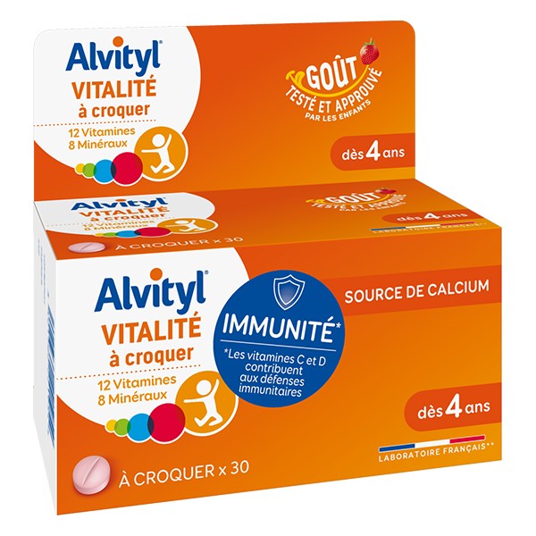 Alvityl® Vitalité : gomme à mâcher vitaminée pour enfants à partir de 4 ans  - Alvityl
