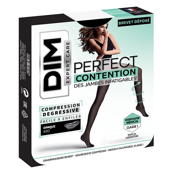 Dim Expert Care Perfect Contention Opaque Collant Classe 1 Normal Taille 3 Noir Pas cher