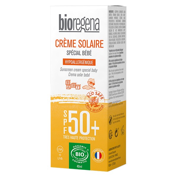Bioregena Crème Solaire Bébé SPF 50+ 40ml