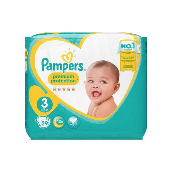 Pampers New Baby Premium Protection T3 6-10kg 29 couches