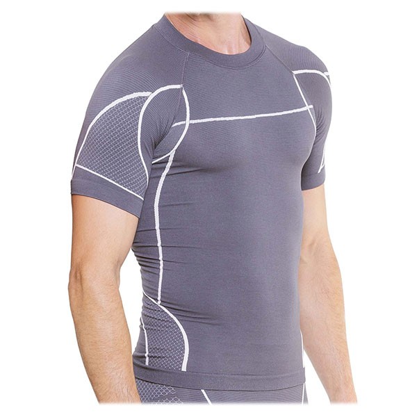 Vente événementielle - Cellutex T-shirt de Compression Running Gris & Ecru  pour Homme Taille S/M