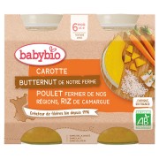 Petit pot bébé dès 6 mois haricots verts carottes veau BLEDINA