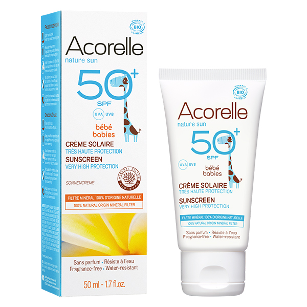 Acorelle Nature Sun Bébé Crème Solaire Bio SPF50+ 50ml