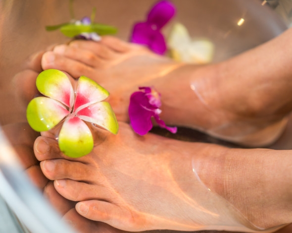 Bannière mobile article bain de pied mycose