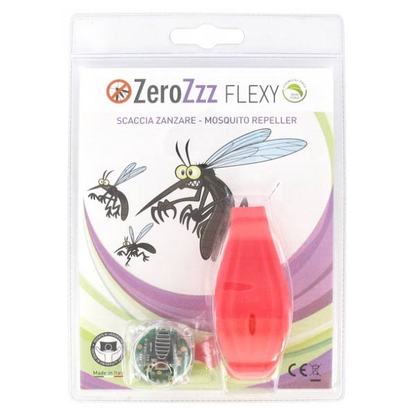 Zerozzz Flexy Bracelet Anti-Moustiques à Ultrason Rouge