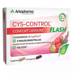 Arkopharma Cys-Control Flash Confort Urinaire 10 gélules + 10 capsules