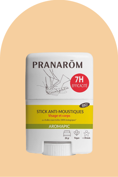 Pranarom Aromapic Stick Anti-Moustiques Visage et Corps Bio 20g