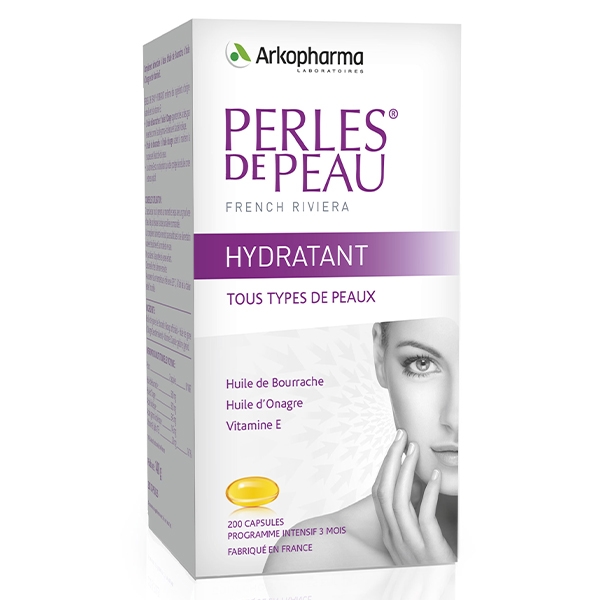 Arkopharma Perles De Peau Hydratant Huile Bourrache & Onagre 200 capsules